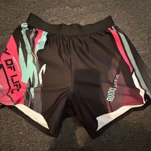 Women's Athletic Shorts - Black, Pink, and Green